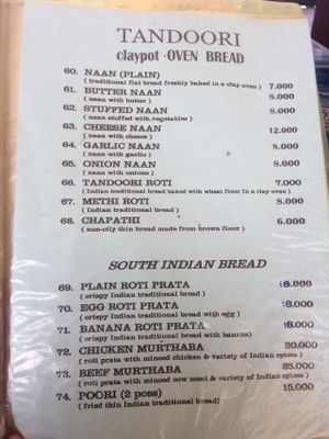 Indian breads at Jasmine in Don Det