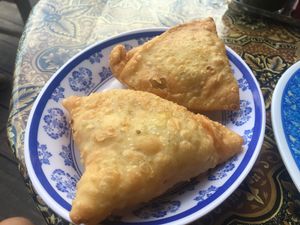 Vegetable samosas  at Jasmine in Don Det