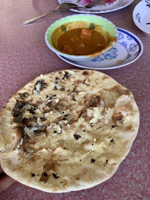 Masala paneer and cheese naan  at Jasmine in Don Det