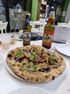 We watched it being made ... It was juicy and delicious. We also had a plate of mixed vegetables each. Wonderful meal! at La Pizzicata in Tirano