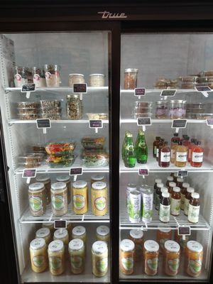 Ready to go items from the fridge at Rosie's Eatery. at Rosie's Eatery in Toronto