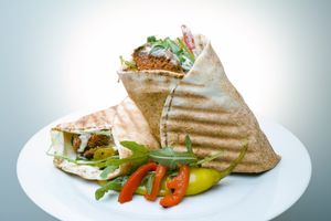 Vegan Spicy Falafel Wrap  at Falafel Xpress in Chester