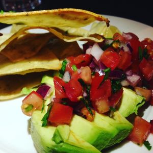 Starter - Avocado with home made tortilla chips and salsa  at Liberty Grill in Cork