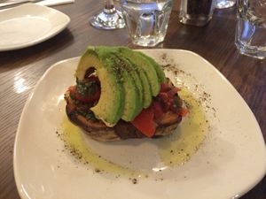 Starter tomato and avocado toast at Liberty Grill in Cork