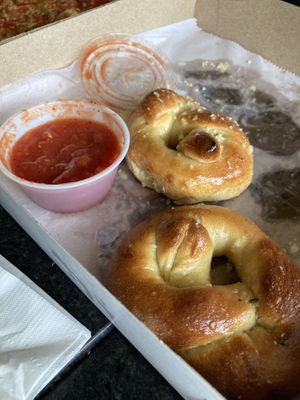 Vegan garlic knots   at Slice in Sewell