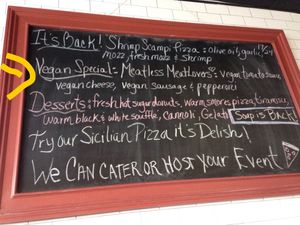 Vegan special at Slice in Sewell