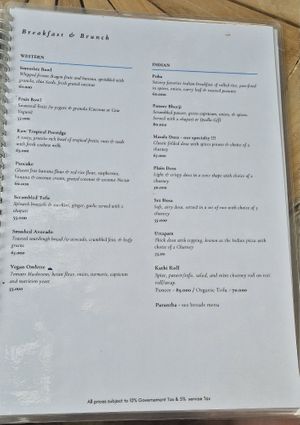 Menue June 2024 at Mumbai Station in Ubud