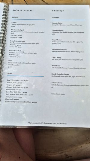 Menue June 2024 at Mumbai Station in Ubud