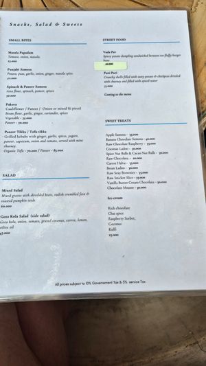 Menue June 2024 at Mumbai Station in Ubud