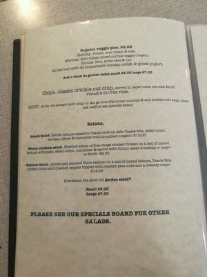 Vegan Pie Option at DS Coffee House and Internet Cafe in Huonville