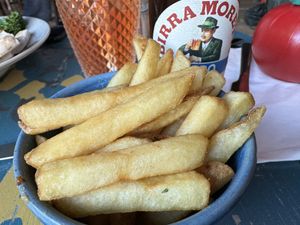 fries & alcohol-free beer  at Tappeto Lounge in Kidderminster