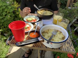 Pastel de papas con relleno de quinoa  at Granito de Arena Vegano in Puerto Montt