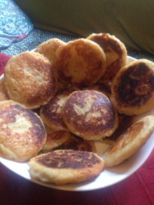 Tortillas de papa, potato bread  at Granito de Arena Vegano in Puerto Montt