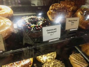 Vegan options have white label tags, while nonvegan have beige.  at West Town Bakery - River North in Chicago