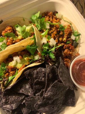 Oh Goodness this was soo good. Next time I might order without onions (personal preference) and extra salsa to add to the tacos.  at Juice Pharm in Duluth