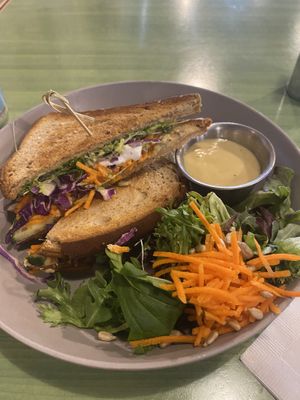 California stack with a side salad  at Juice Pharm in Duluth