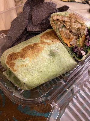 Soy curl burrito  at Juice Pharm in Duluth