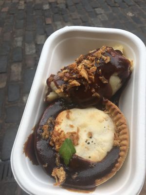 Chicken Parmesan, mash and gravy.  at Young Vegans - Online only in East London