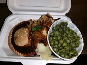 Pie+mash+gravy+peas at Young Vegans - Online only in East London