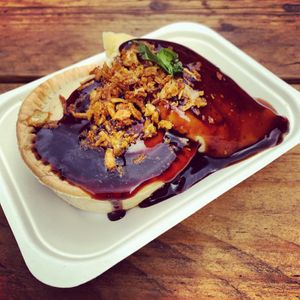 The Aussie with mash, gravy and crispy onions  at Young Vegans - Online only in East London