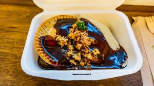 VEGAN STEAK AND ALE PIE
Tender chunks of vegan steak marinated in a rich dark ale with Mash and Gravy  at Young Vegans - Online only in East London