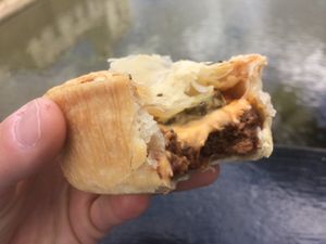 the amazing cheeseburger pie. at Young Vegans - Online only in East London