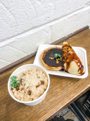 Pie of the month with mash and a side of Mac and cheese at Young Vegans - Online only in East London