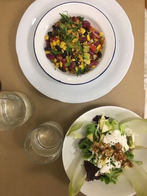Amazing cakes.
 Super healthy dinner. All dishes are made with great creativity and full of flavor. A wonderful vegan option. at Strata Bakery in Barcelona