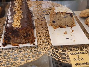 Different cakes at Strata Bakery in Barcelona