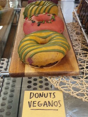 Vegan donuts at Strata Bakery in Barcelona