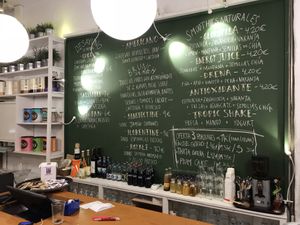 Menu  at Strata Bakery in Barcelona