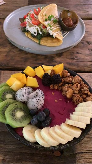 Pitaya bowl and eggless omelette both are very yummy at Seva Table in Dubai