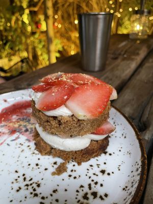 Strawberry Cheescake at Seva Table in Dubai