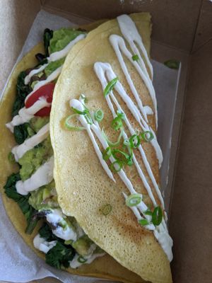 Chickpea omelette at Seva Table in Dubai