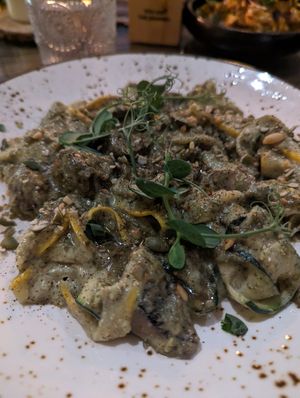 Zucchini pappardelle at Seva Table in Dubai