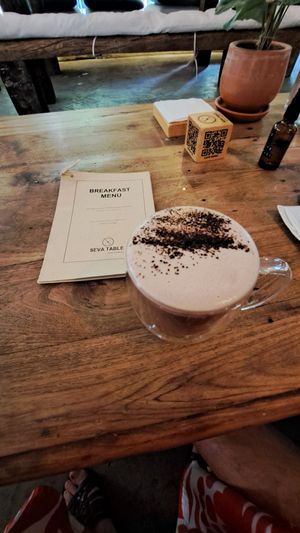 Mystic mushroom hot drink at Seva Table in Dubai