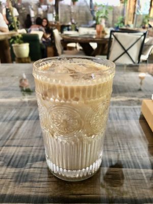 Iced hazelnut latte  at Seva Table in Dubai