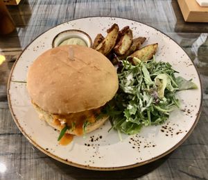 Jackfruit burger  at Seva Table in Dubai