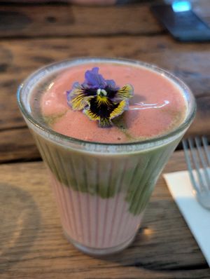 Matcha and strawberry at Seva Table in Dubai