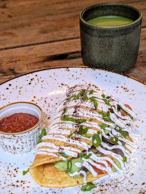 The omelet perfect 😋 at Seva Table in Dubai