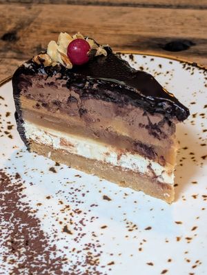 Snickers cake at Seva Table in Dubai