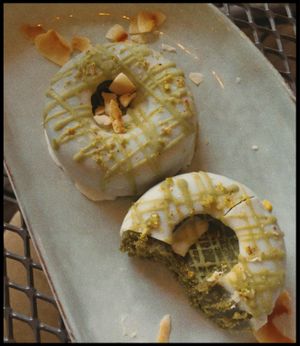 Raw matcha donuts  at Seva Table in Dubai
