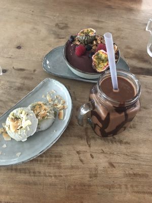 Donuts and smoothie bowl  at Seva Table in Dubai