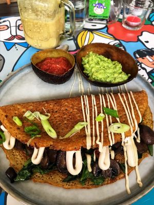 Hands down the best vegan omelette I have tried.  at Seva Table in Dubai