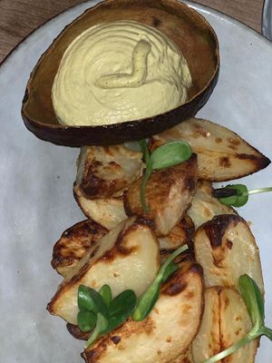 Wedges with guacamole at Seva Table in Dubai