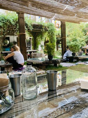 Outdoor seating at Seva Table in Dubai