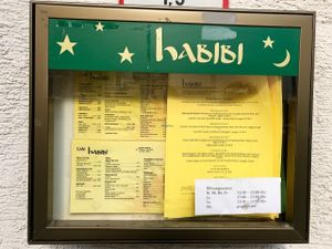 menu at Cafe Habibi in Darmstadt