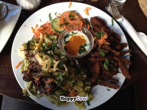 Soya-Gyro plate with salad at Cafe Habibi in Darmstadt