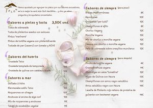Carta 2022/23 at Telos Comida Casera Natural Vegetariana y Vegana in San Lorenzo De El Escorial
