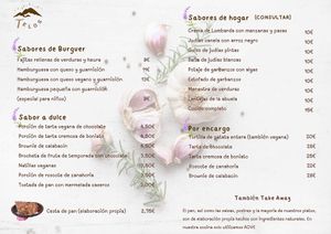 Carta 2022/23 at Telos Comida Casera Natural Vegetariana y Vegana in San Lorenzo De El Escorial